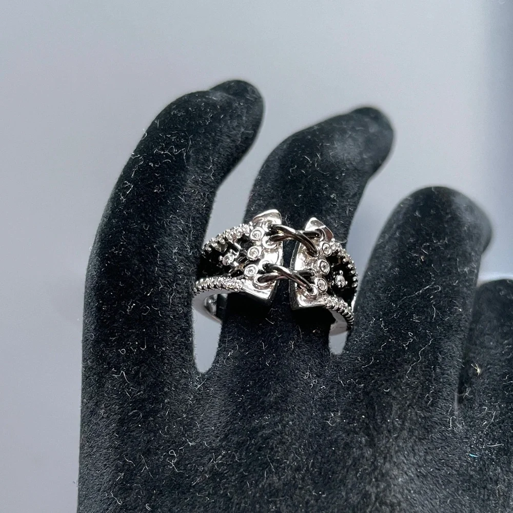 Sterling 8 Corset Inspired Women's Ring - Picture 1 of 5